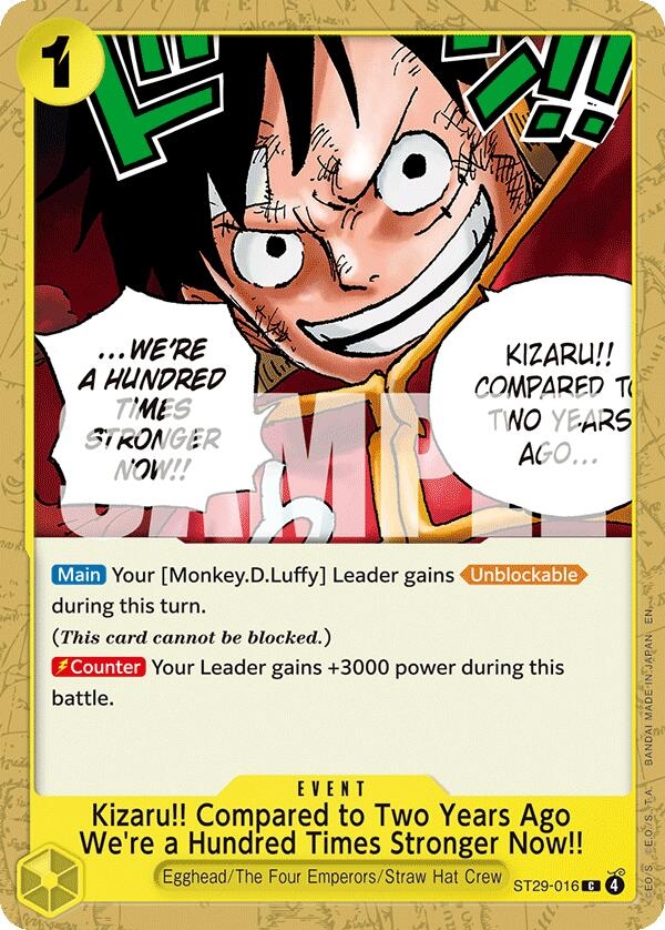 Kizaru!! Compared to Two Years Ago We're a Hundred Times Stronger Now!! (ST29-016) (ST-29)